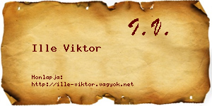 Ille Viktor névjegykártya
